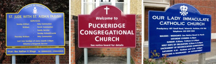 signs for churches